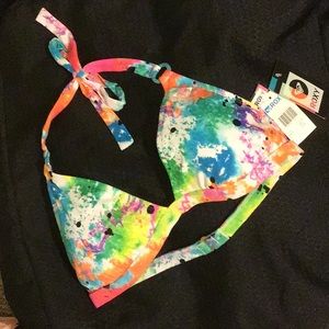 Roxy multi colored halter NWT